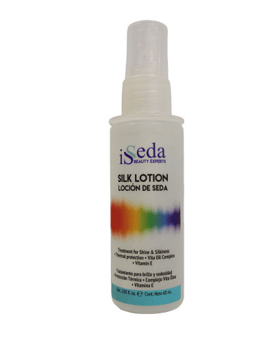 Loción seda brinda protección térmica, aporta brillo y sedosidad, protege cabello teñido 60ml - Isseda