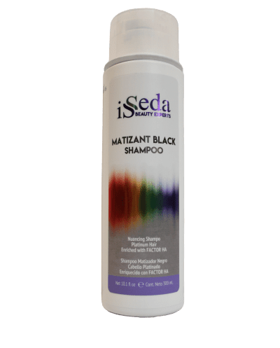 Shampoo Matizant Black neutraliza el tono amarillento del cabello 300ml - Isseda