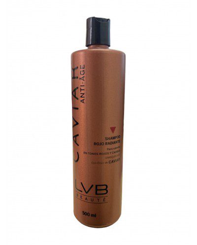 Shampoo Rojo Radiante anti-age con elixir de caviar para rojos y caobas 500ml - LVB Beauté