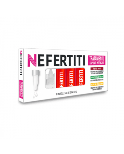 Ampolleta Intensiva Frutos Rojos para cabello dañado, repara, regenera la cutícula 10*20ml - Nefertiti