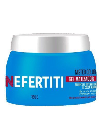 Gel Mister Color matiz recupera e intensifica el color negro del cabello 350g - Nefertiti