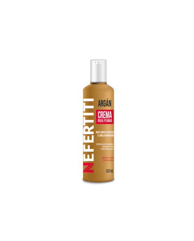 Línea argán Crema para peinar con aceite de suaviza y revitaliza, reduce el frizz 300ml - Nefertiti