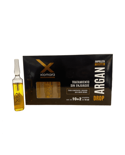 Ampolletas argán reconstructor y reparador de daños, efecto brillante y suavidad 12*10ml - Xiomara